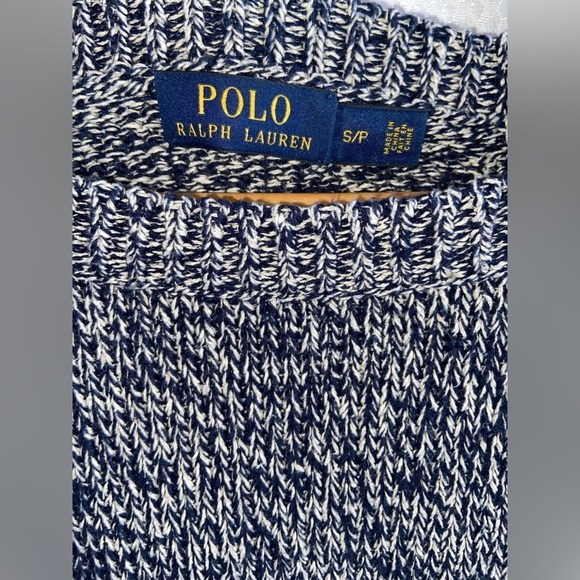 Women’s POLO RALPH LAUREN oversized silk &Cotton knit crew neck sweater sz small - Picture 3 of 11